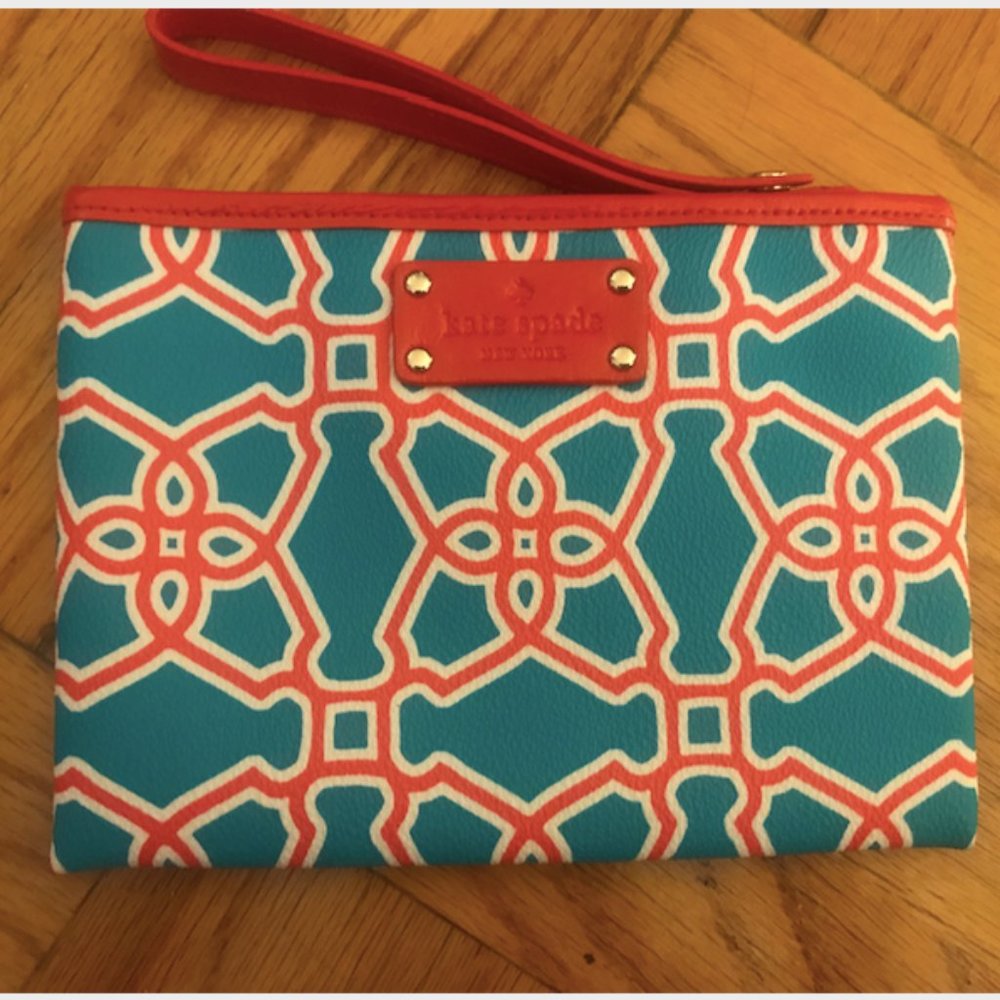 *LIKE NEW* Kate Spade Wristlet Blue/Red/White